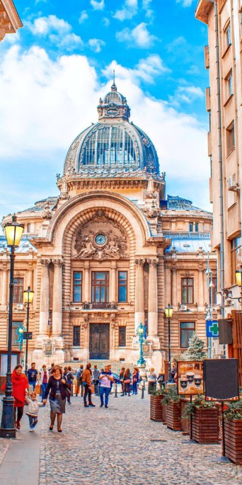 Bucharest cityscape portrait