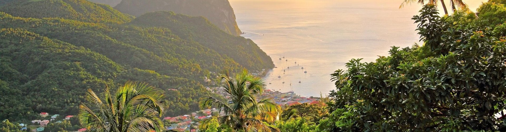 Sunset over Saint Lucia, LC