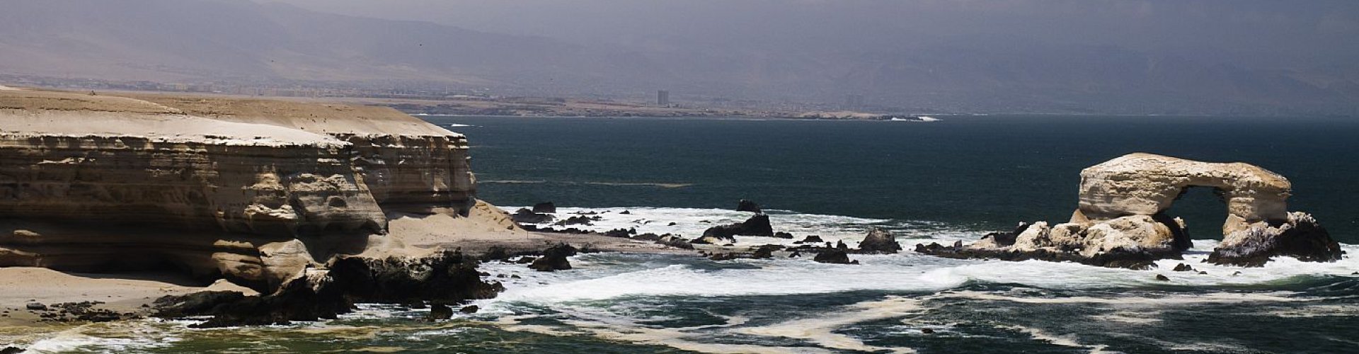 Sunset view over Antofagasta coast
