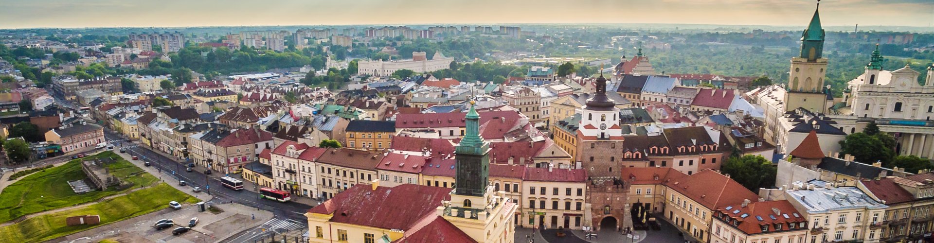 Scenic view of Lublin cityscape
