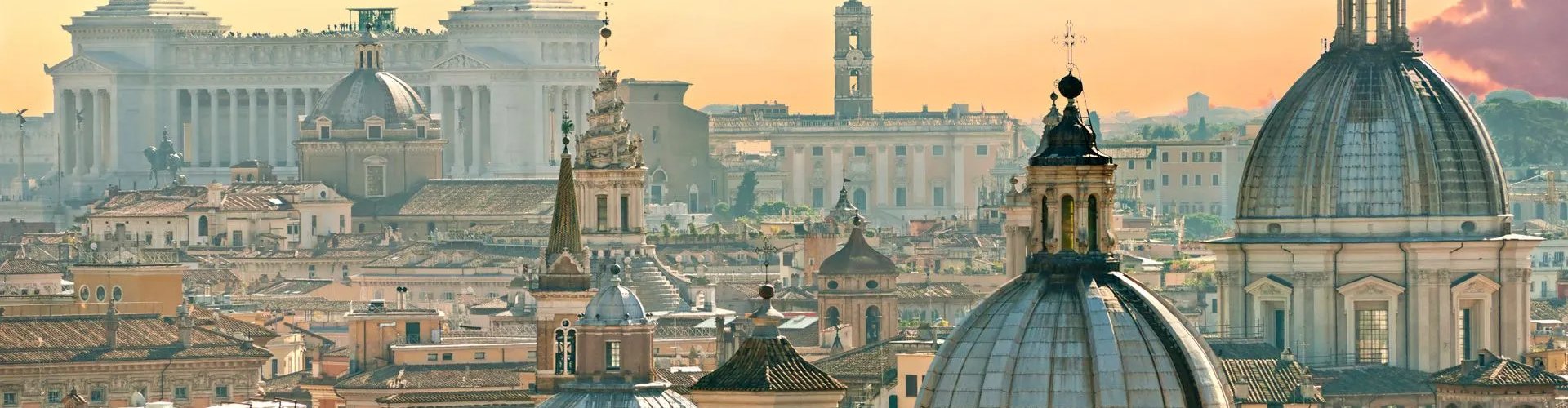Rome sunset cityscape