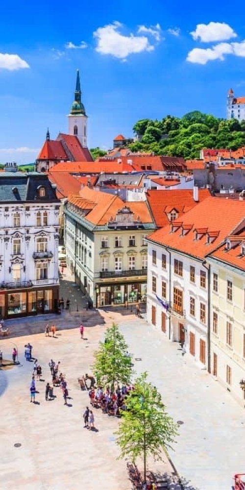 Cyclists in Bratislava