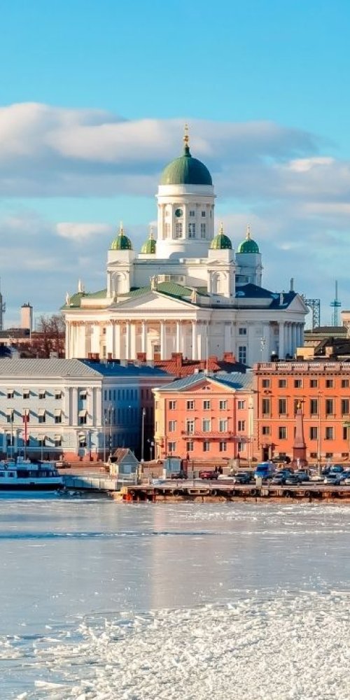 Helsinki cityscape portrait