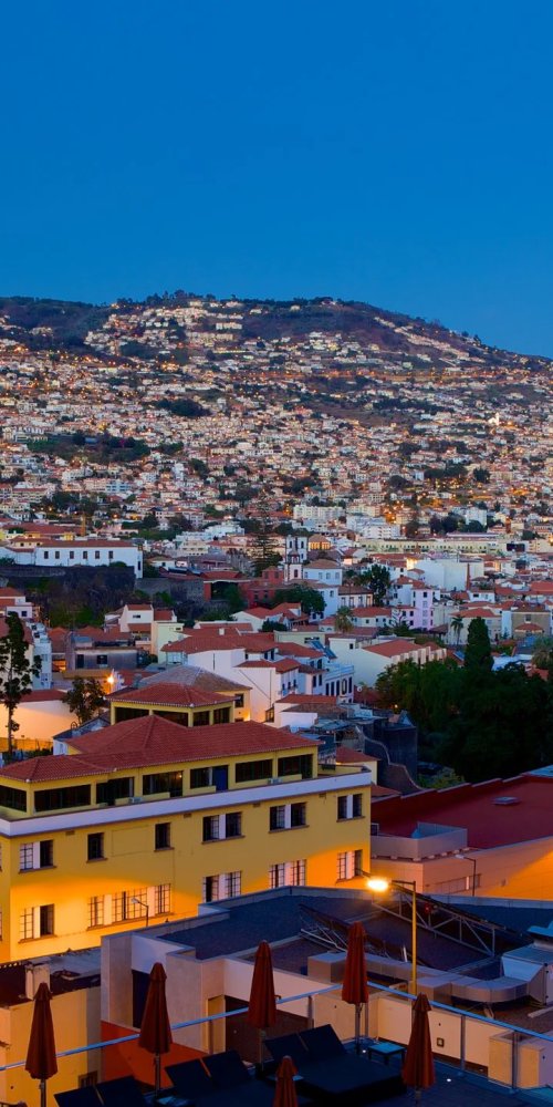 Funchal city transport scene