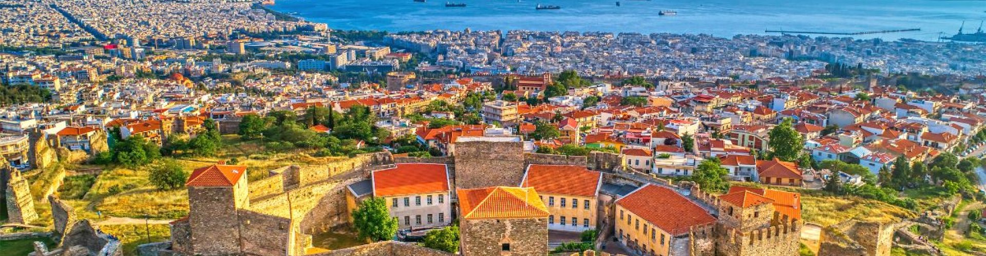 Sunset over Thessaloniki, GR waterfront
