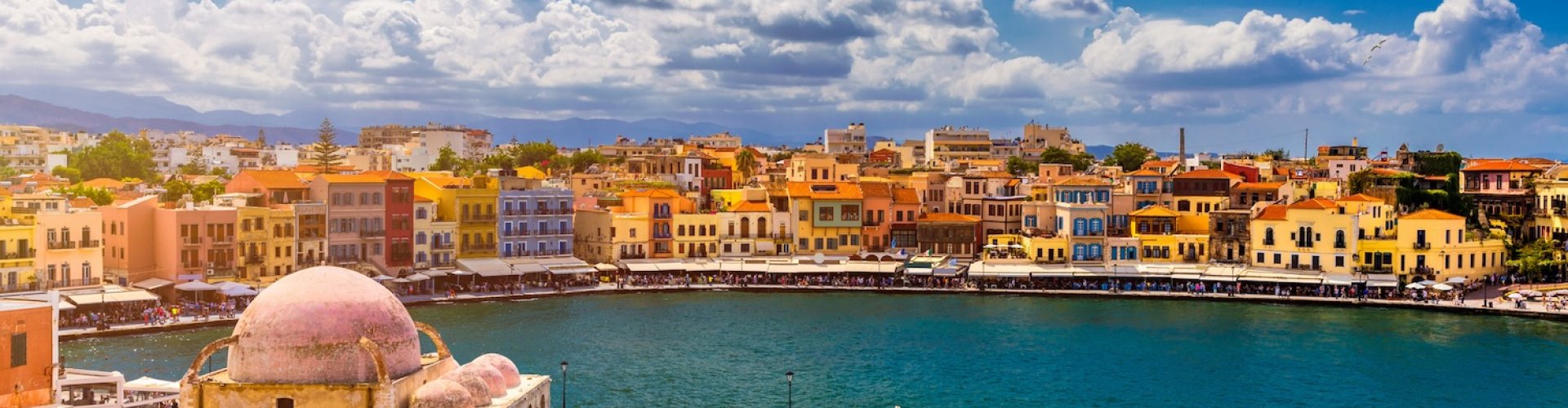 Sunset over Chania harbour, GR