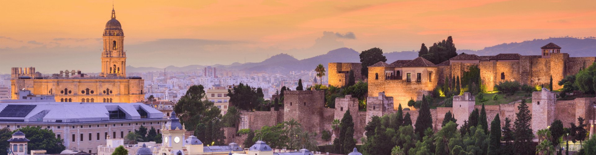 Sunset over Málaga, ES