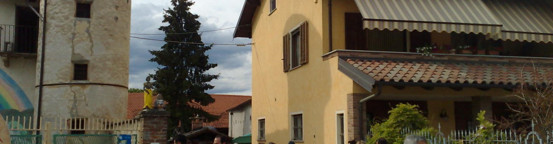 Panoramic view of Bernezzo, IT