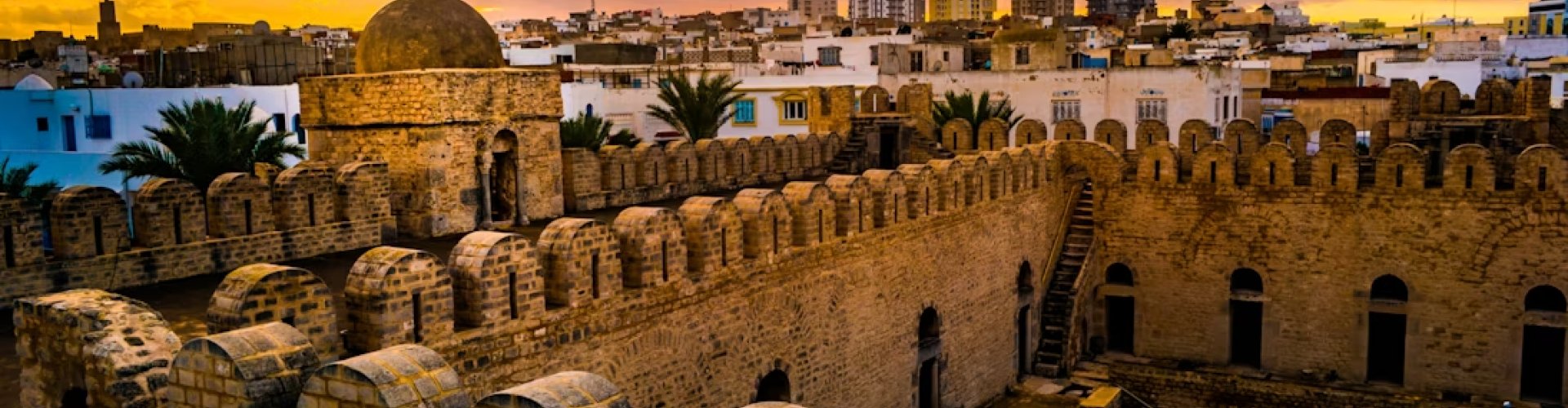 Sunset over Sousse Coastline