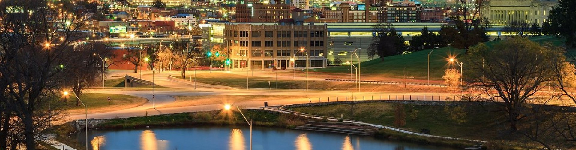 Kansas City skyline at sunset