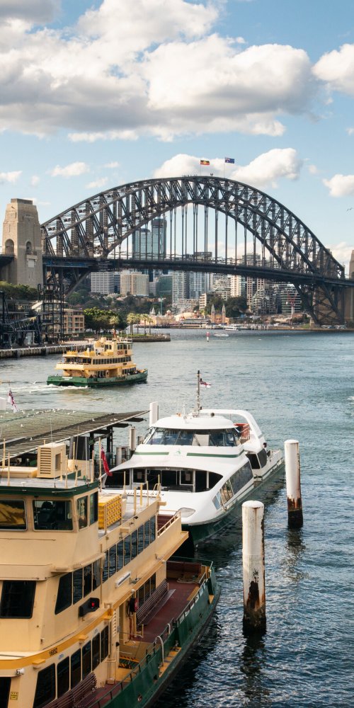 Biking along Sydney Harbour