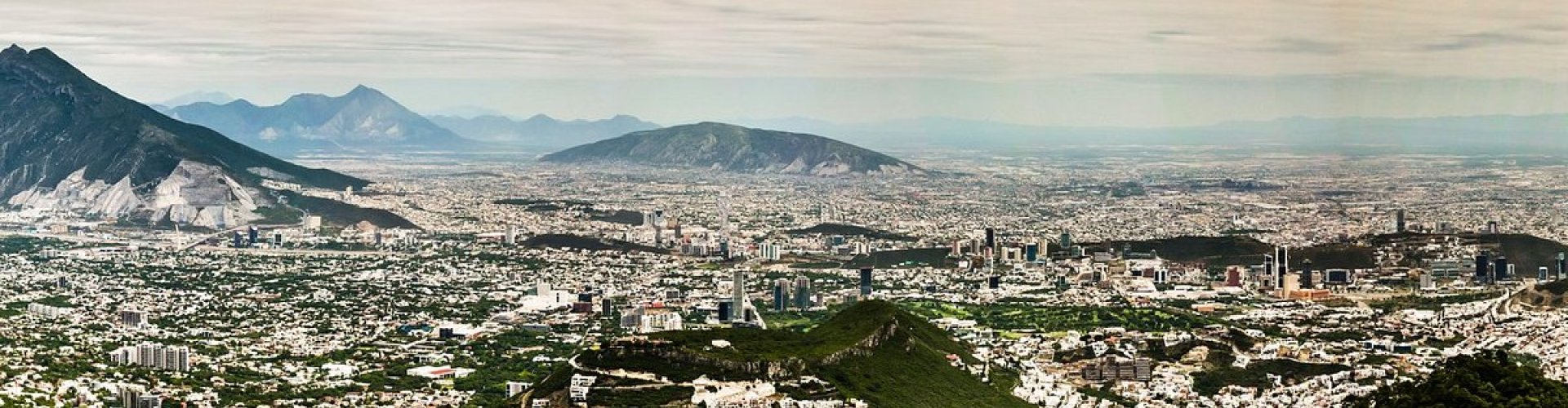Monterrey cityscape at sunset