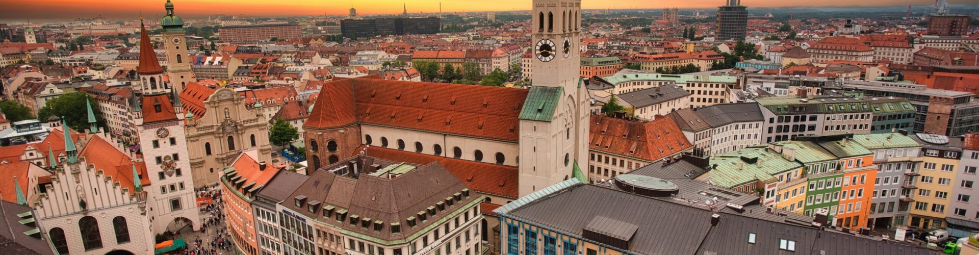 Munich skyline at dusk
