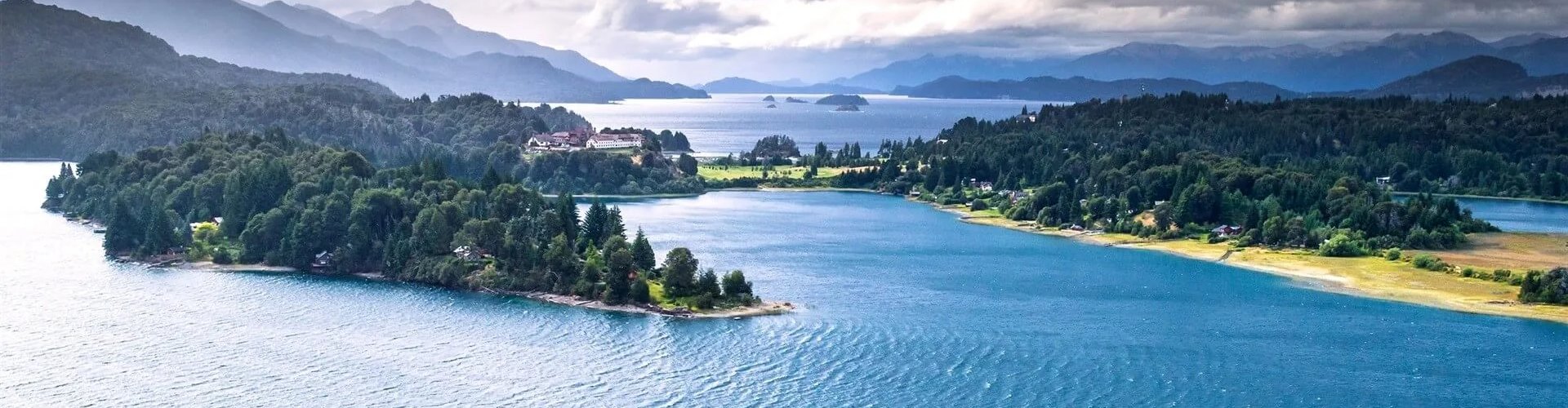 Sunset over Bariloche landscape